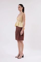 BLUSA RECORTES GUIPURE IVORY