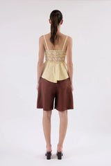 BLUSA RECORTES GUIPURE IVORY