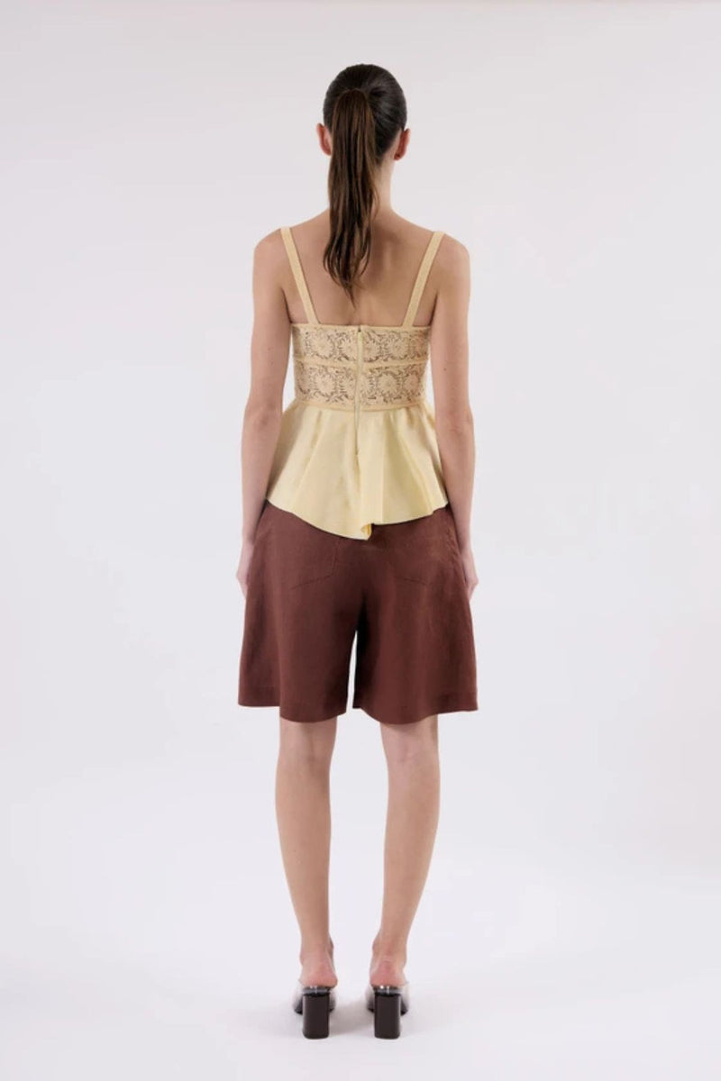 BLUSA RECORTES GUIPURE IVORY