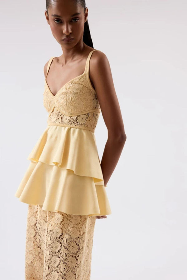 BLUSA RECORTES GUIPURE IVORY