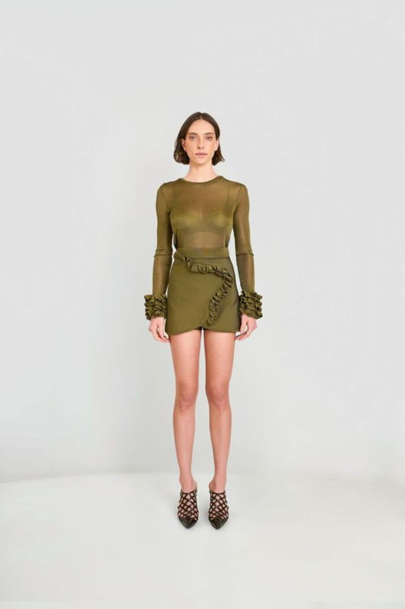 SHORTS SAIA COM BABADOS SWAMP
