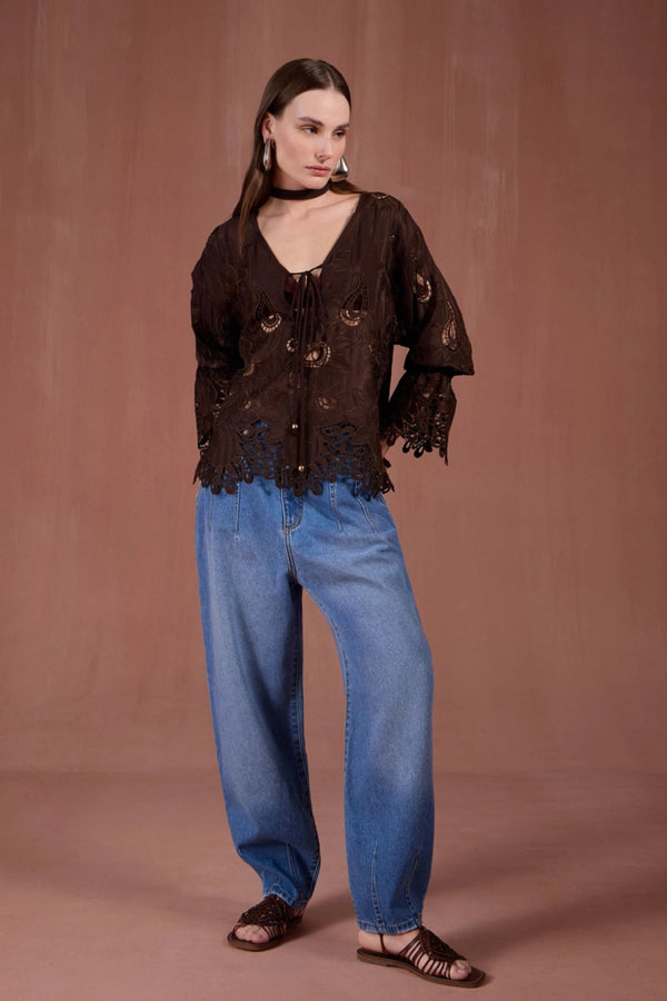 CALÇA BARREL JEANS