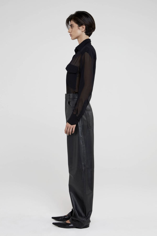 CALÇA COURO ILVA BLACK