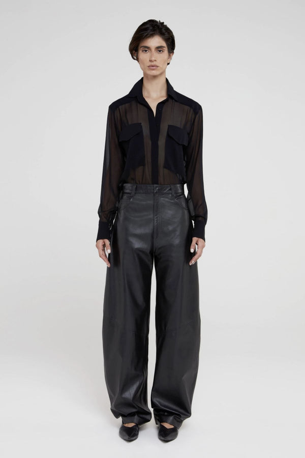 CALÇA COURO ILVA BLACK