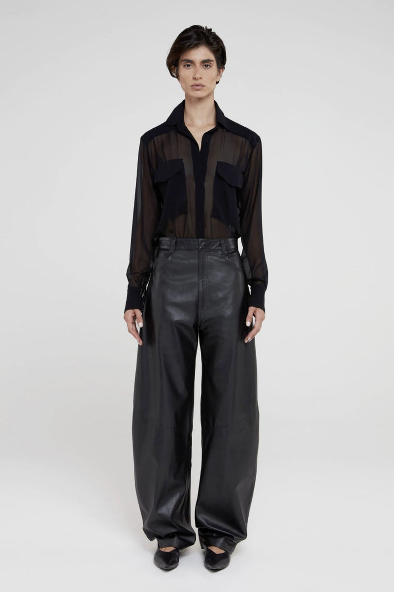 CALÇA COURO ILVA BLACK