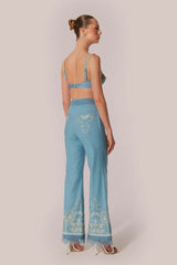 CALÇA PANTALONA CHAMBRAY ELEGANZA DENIM