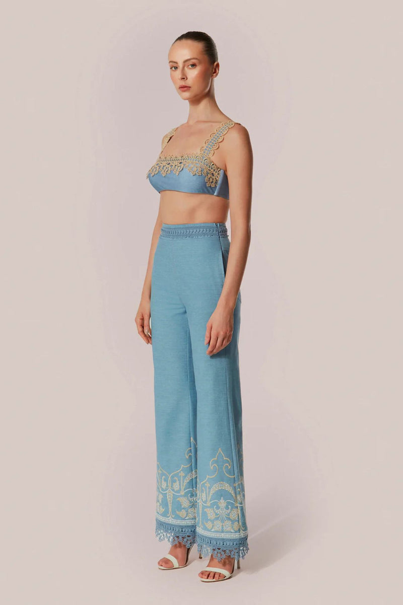 CALÇA PANTALONA CHAMBRAY ELEGANZA DENIM