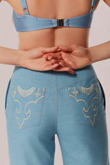 CALÇA PANTALONA CHAMBRAY ELEGANZA DENIM