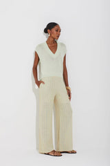 CALÇA TRICOT MIX PONTAS COM LUREX