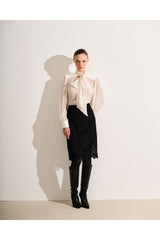 CAMISA SEDA VICHY OFF WHITE
