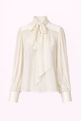 CAMISA SEDA VICHY OFF WHITE