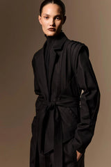 CASACO SARJA ITALIANO FIO DUPLO PRETO