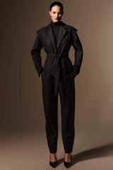 CASACO SARJA ITALIANO FIO DUPLO PRETO