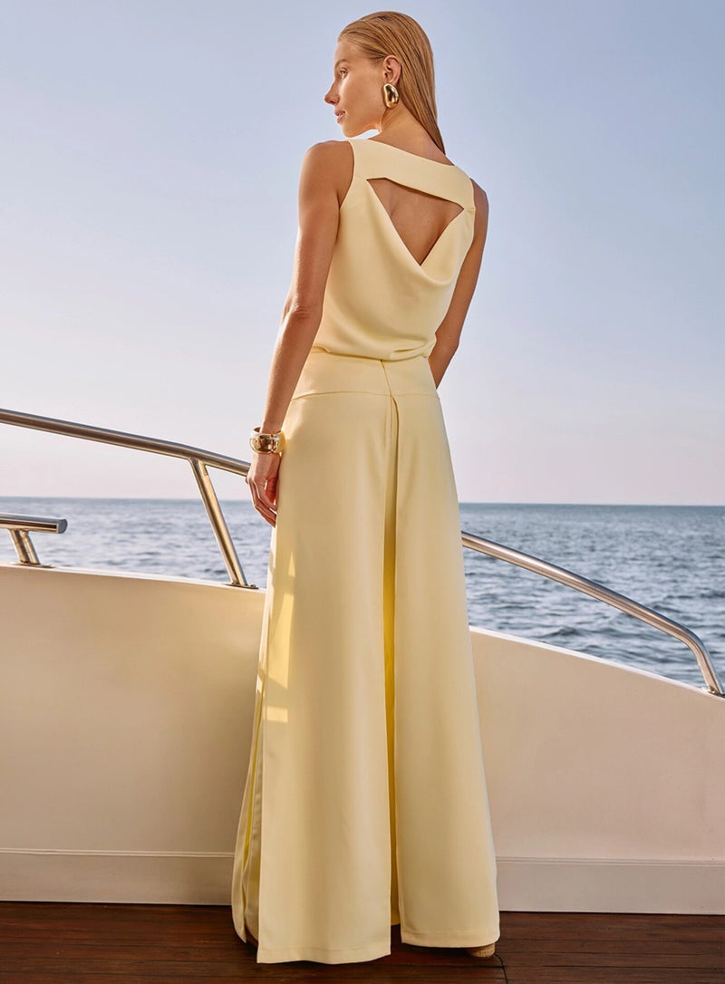 CONJUNTO TOP DEGAGE E CALÇA AMARELO