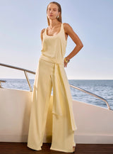 CONJUNTO TOP DEGAGE E CALÇA AMARELO