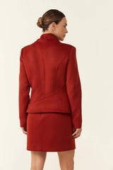 JAQUETA LÃ PAULA VERMELHO QUEIMADO