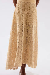SAIA LONGA COM PALA GUIPURE FLORAL RAFAELA IVORY