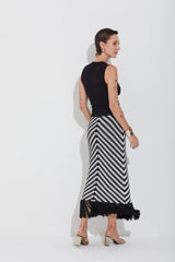 SAIA TRICOT LINKS FRANJAS PRETA