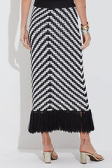 SAIA TRICOT LINKS FRANJAS PRETA