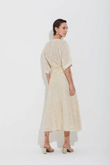 SAIA TRICOT TELA JACQUARD DOURADO