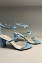 SANDÁLIA SLIM LOLITA RAFIA DUST BLUE (SANDÁLIA SALTO MÉDIO)