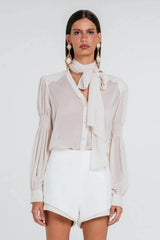 SHORT AMARA OFF WHITE / MARFIM