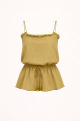 TOP CREPE VICHY OLIVE