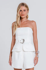 TOP THEODORA OFF WHITE