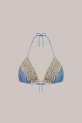 TOP TRIANGULO CORTININHA VENERE DENIM