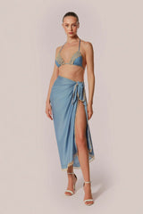 TOP TRIANGULO CORTININHA VENERE DENIM