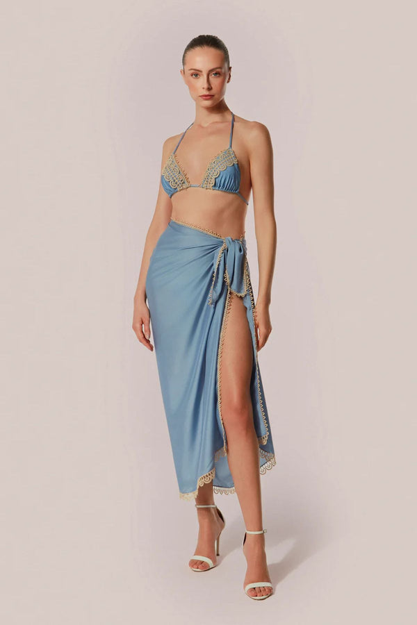 TOP TRIANGULO CORTININHA VENERE DENIM