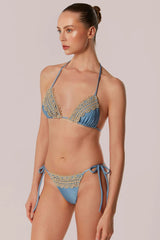 TOP TRIANGULO CORTININHA VENERE DENIM