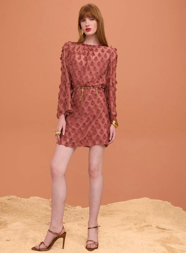 VESTIDO BATA CURTO  FLORES