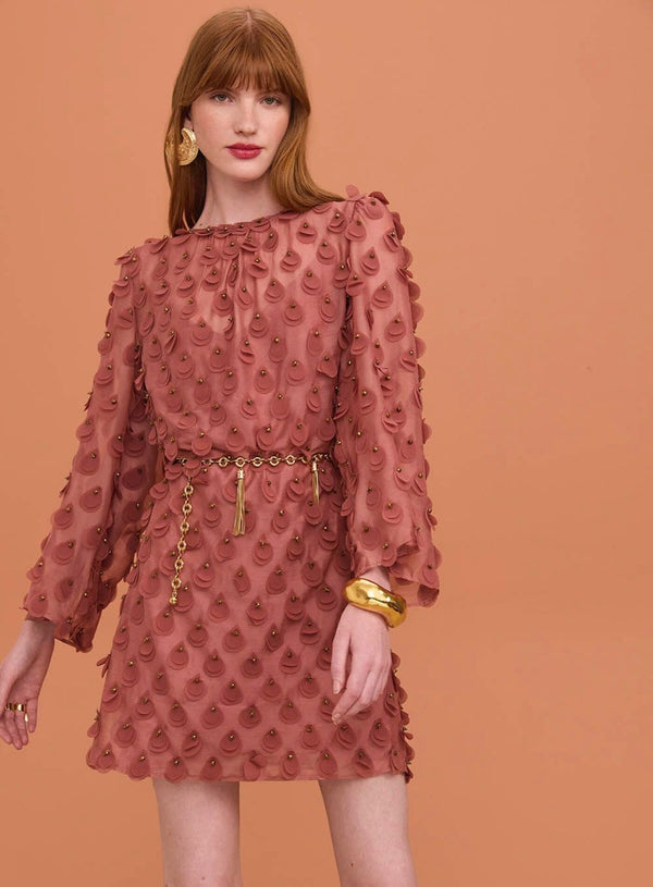 VESTIDO BATA CURTO  FLORES