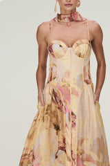 VESTIDO BOJO ORGANZA FLORAL GRACE