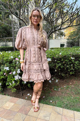 VESTIDO LACE MARROM
