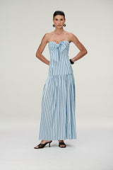 VESTIDO LONGO COTTON NAVY