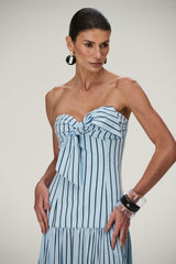 VESTIDO LONGO COTTON NAVY