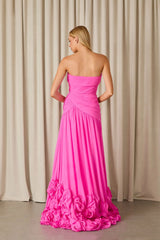 VESTIDO LONGO DAKOTA  FLORES PINK