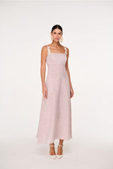 VESTIDO LONGO LINHO NAVY