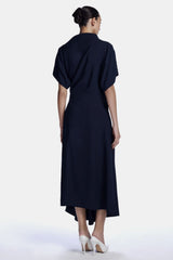 VESTIDO CREPE LYON NAVY