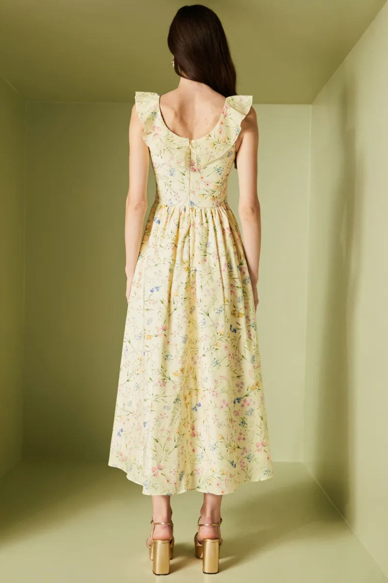 VESTGIDO MAXI MIDI BOTANICAL