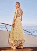 VESTIDO MIDI GUIPIR AMARELO