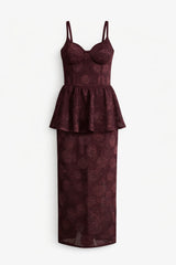 VESTIDO PEPLUM TRICOT POIS