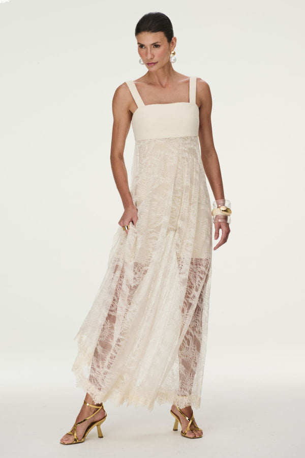 VESTIDO RENDA AURA OFF WHITE