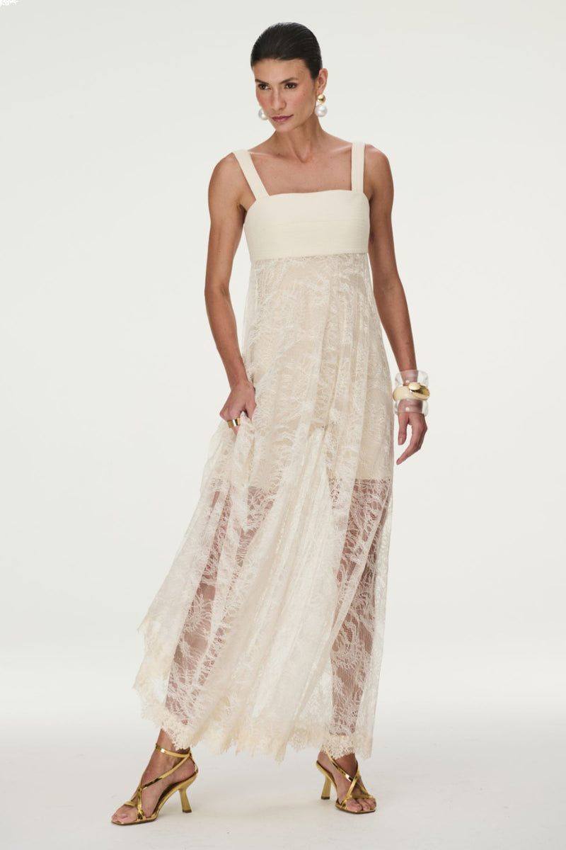 VESTIDO RENDA AURA OFF WHITE