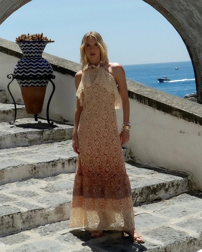 VESTIDO RENDA DEGRADÊ LONGO
