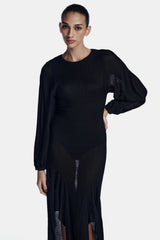 VESTIDO TRICOT LAYON BLACK