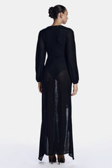 VESTIDO TRICOT LAYON BLACK