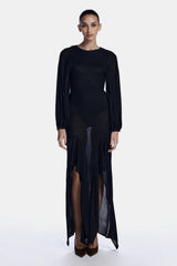 VESTIDO TRICOT LAYON BLACK